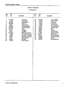Upright Freezer Page 2 parts for Frigidaire Freezer 46658C from AppliancePartsPros.com