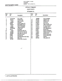 Upright Freezer / Door parts for Frigidaire Freezer 49648-7A from AppliancePartsPros.com