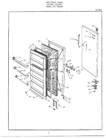 Door parts for Frigidaire Freezer 46856B from AppliancePartsPros.com