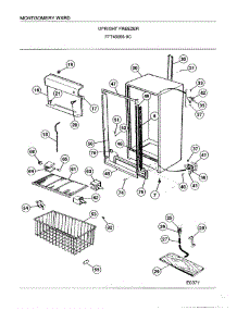 Upright Freezer Page 5 parts for Frigidaire Freezer 46658C from AppliancePartsPros.com