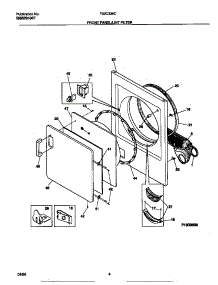 03 - Front Panel / Lint Filter parts for Frigidaire Dryer F32C336CS1 from AppliancePartsPros.com