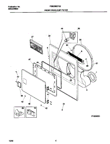03 - P16d0021 Frnt Pnl,Door parts for Frigidaire Dryer FDE336CFS2 from AppliancePartsPros.com