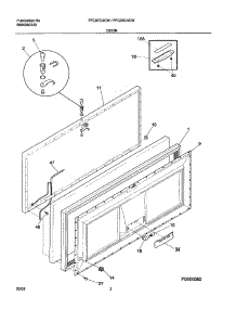 03 - Door parts for Frigidaire Freezer FFC07C4CW0 from AppliancePartsPros.com