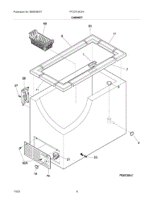 05 - Cabinet parts for Frigidaire Freezer FFC07C4CW1 from AppliancePartsPros.com