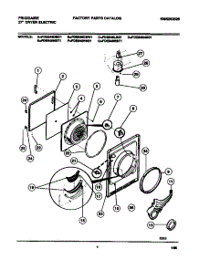 03 - Door, Front Panel, Lint Filter parts for Frigidaire Dryer FDE546RBS1 from AppliancePartsPros.com