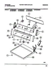 04 - Console, Controls, Top Panel parts for Frigidaire Dryer FDE546RBS1 from AppliancePartsPros.com