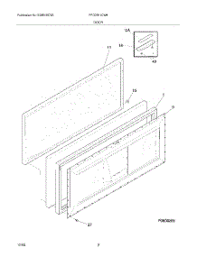 03 - Door parts for Frigidaire Freezer FFC05K1CW8 from AppliancePartsPros.com