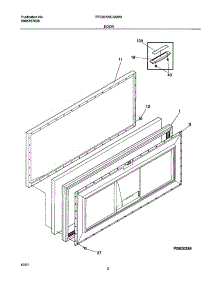 03 - Door parts for Frigidaire Freezer FFC09C3AW0 from AppliancePartsPros.com