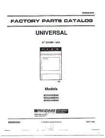 27" Dryer-Gas / Front Cover parts for Frigidaire Dryer MGD436RBW0 from AppliancePartsPros.com