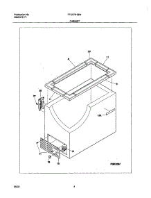 05 - Cabinet parts for Frigidaire Freezer FFC07K1BW0 from AppliancePartsPros.com