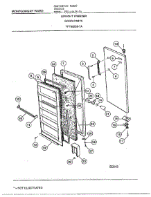 Upright Freezer / Door parts for Frigidaire Freezer 46458-OA from AppliancePartsPros.com