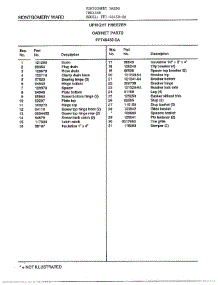 Upright Freezer / Cabinet parts for Frigidaire Freezer 46458-OA from AppliancePartsPros.com
