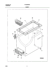 05 - Cabinet parts for Frigidaire Freezer FFC09K0BW0 from AppliancePartsPros.com