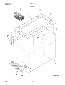 05 - Cabinet parts for Frigidaire Freezer FFC09K1CW1 from AppliancePartsPros.com