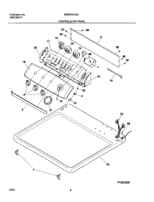 07 - Controls / Top Panel parts for Frigidaire Dryer SGER341AS1 from AppliancePartsPros.com