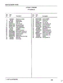 Upright Freezer Page 2 parts for Frigidaire Freezer 43359B from AppliancePartsPros.com