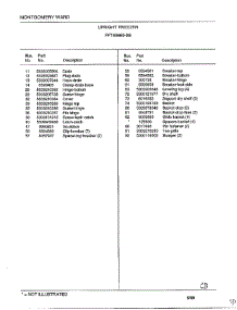Upright Freezer Page 4 parts for Frigidaire Freezer 49669B from AppliancePartsPros.com