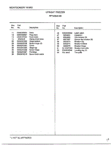 Upright Freezer Page 4 parts for Frigidaire Freezer 40849B from AppliancePartsPros.com