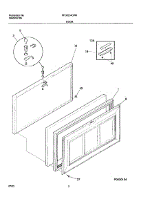 03 - Door parts for Frigidaire Freezer FFC05C4CW0 from AppliancePartsPros.com