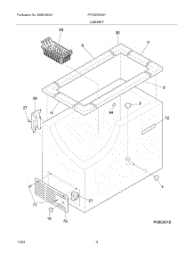 05 - Cabinet parts for Frigidaire Freezer FFC05K0DW1 from AppliancePartsPros.com