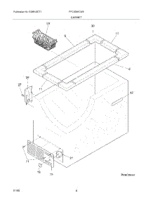 05 - Cabinet parts for Frigidaire Freezer FFC05M1CW5 from AppliancePartsPros.com