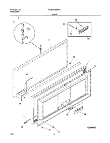 03 - Door parts for Frigidaire Freezer FFC07G4AW0 from AppliancePartsPros.com