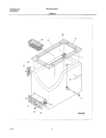 05 - Cabinet parts for Frigidaire Freezer FFC07G4AW0 from AppliancePartsPros.com