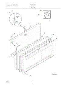 03 - Door parts for Frigidaire Freezer FFC13C3AW3 from AppliancePartsPros.com