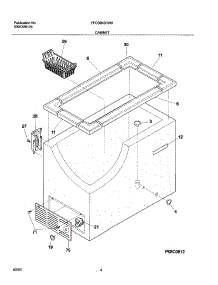 05 - Cabinet parts for Frigidaire Freezer FFC09K0CW0 from AppliancePartsPros.com