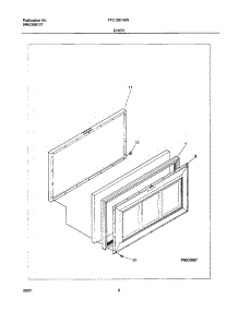 03 - Door parts for Frigidaire Freezer FFC13K1AW0 from AppliancePartsPros.com
