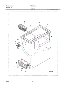 05 - Cabinet parts for Frigidaire Freezer FFC13K1AW0 from AppliancePartsPros.com