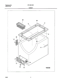 05 - Cabinet parts for Frigidaire Freezer FFC13K1AW1 from AppliancePartsPros.com