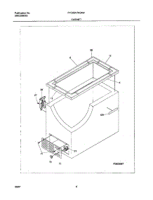 05 - Cabinet parts for Frigidaire Freezer FFC05K0AW0 from AppliancePartsPros.com