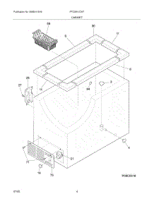 05 - Cabinet parts for Frigidaire Freezer FFC05K1CW7 from AppliancePartsPros.com