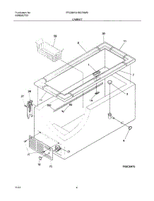 05 - Cabinet parts for Frigidaire Freezer FFC13G7AW0 from AppliancePartsPros.com