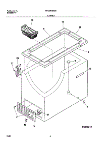 05 - Cabinet parts for Frigidaire Freezer FFC07K0CW0 from AppliancePartsPros.com