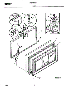 02 - Door parts for Frigidaire Freezer FFC07M5HW0 from AppliancePartsPros.com