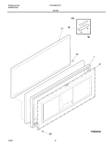 03 - Door parts for Frigidaire Freezer FFC09K2CW1 from AppliancePartsPros.com