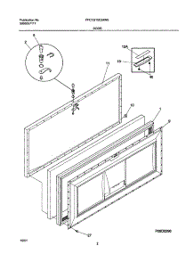 03 - Door parts for Frigidaire Freezer FFC13C2AW0 from AppliancePartsPros.com