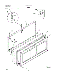 03 - Door parts for Frigidaire Freezer FFC13C3AW0 from AppliancePartsPros.com