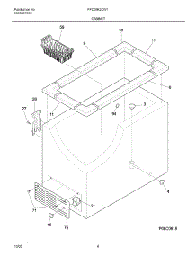 05 - Cabinet parts for Frigidaire Freezer FFC09K2CW1 from AppliancePartsPros.com