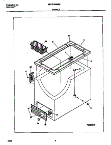 03 - Cabinet parts for Frigidaire Freezer FFC07M5HW0 from AppliancePartsPros.com