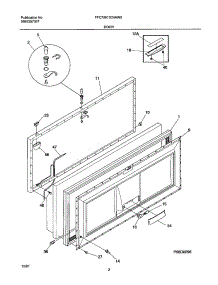 03 - Door parts for Frigidaire Freezer FFC13C4AW0 from AppliancePartsPros.com