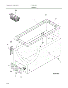 05 - Cabinet parts for Frigidaire Freezer FFC13C4CW1 from AppliancePartsPros.com