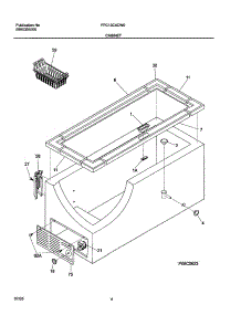 05 - Cabinet parts for Frigidaire Freezer FFC13C4CW0 from AppliancePartsPros.com