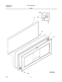 03 - Door parts for Frigidaire Freezer FFC07C2AW0 from AppliancePartsPros.com
