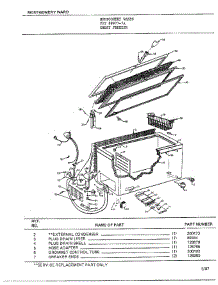Chest Freezer parts for Frigidaire Freezer 89977-7A from AppliancePartsPros.com