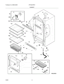 05 - Cabinet parts for Frigidaire Freezer AFFU2067EW1 from AppliancePartsPros.com