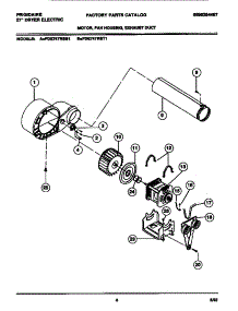 05 - Motor, Fan Housing, Exhaust Duct parts for Frigidaire Dryer FDE747RBS1 from AppliancePartsPros.com
