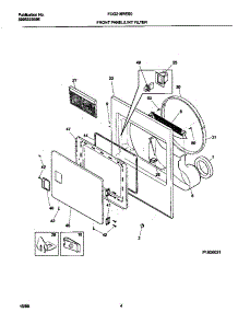 03 - P16d0021 Frnt Pnl,Door parts for Frigidaire Dryer FDG216RES0 from AppliancePartsPros.com
